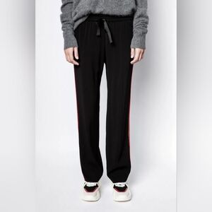 Zadig & Voltaire Black Joggers with Rainbow Stripe